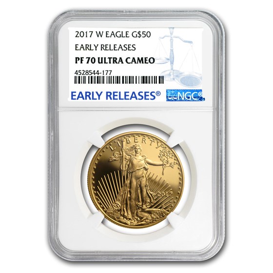 2017-W 1 oz Proof Gold American Eagle PF-70 NGC (ER) 2017-W 1 oz Proof Gold American Eagle PF-70 NGC (ER)